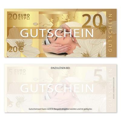 Wertgutscheine für Gutscheinverpackung Gutschein Geschenkgutscheine Geschenk Gutscheine für Kunden Druckerei blanko bestellen Karten geschenkgutscheine.com bestellen Klappkarten hauer KS12020 Wellness Spa Wellnessoase Wellnessgutschein