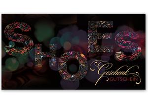 Multicolor Geschenkgutschein Gutscheinvordrucke Gutschein bestellen pos SH227 Schuhe Schuhgeschäft Schuhwaren Schuhhandel Lederwaren Schuhmacher Schuhgutschein