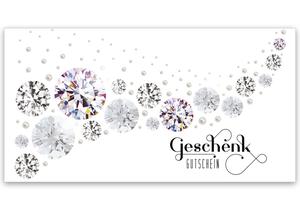 Geschenkgutscheine zum Falten für Juwelier, Schmuckhandel