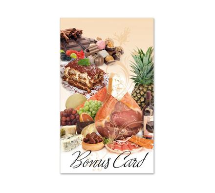Kunden-Karte Kunden-Karten Kundencard Bonuskarten Kundenkarten FK553 Feinkost Feinkostwaren Lebensmittel Feinkostgutschein Lebensmittelgutschein