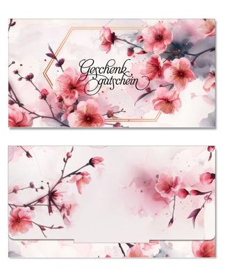 Geschenkgutschein Multicolor zum Falten: Außenseiten der Geschenkgutscheine geschlossen