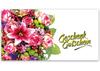 BL254 Geschenkgutschein Multicolor zum Falten / Blumen Blumenhandlung Blumengeschäft