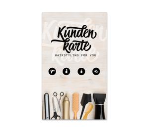 Kundenkarte Kundenkarten Kundenbindung Bonuskarte Treuepass K510 Friseurgutschein Friseurgeschäft Friseursalon Friseur hairstyling Frisör Coiffeur Haarstudio Coiffure Coifför