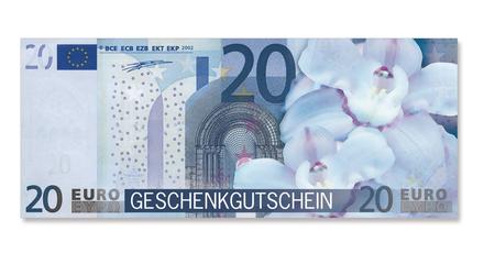 Euro-Box-Gutschein / Blumen Blumenhandlung Blumengeschäft: Vorderseite