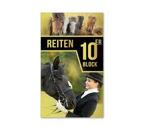 10er-Block Abokarten für Reitstunden