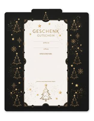 Geschenkgutschein Multicolor zum Falten für Weihnachten: Innenseite der Geschenkgutscheine offen