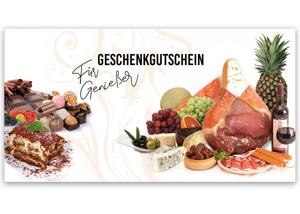 Geschenkgutschein Motiv Feinkost Feinkostgutschein