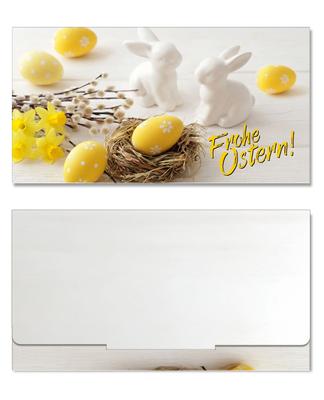 Geschenkgutschein Multicolor zum Falten / Ostern Osterfest: Außenseiten der Geschenkgutscheine geschlossen